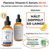 60ml Bio Hyaluron Serum mit Vitamin C, E. Hochkonzentriert Anti-Falten, Anti-Aging und Dunkle-Flecken